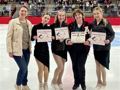  Figure skaters earning letters 